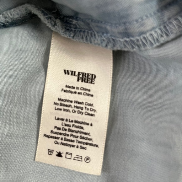 Wilfred FREE Chambray Sleeveless Dress XS - Picture 4 of 5